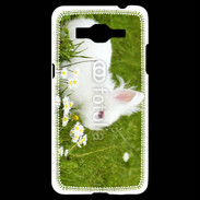 Coque Samsung Grand Prime 4G Lapin blanc dans l'herbe