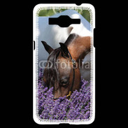 Coque Samsung Grand Prime 4G Cheval sentant la lavande 
