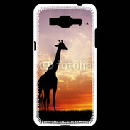 Coque Samsung Grand Prime 4G Girafe au couché de soleil