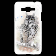 Coque Samsung Grand Prime 4G hibou en aquarelle