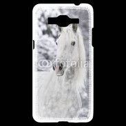 Coque Samsung Grand Prime 4G Portait de Cheval dans la neige 500