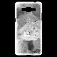 Coque Samsung Grand Prime 4G Lion en noir et blanc 800