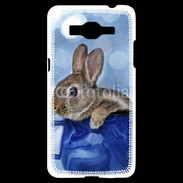 Coque Samsung Grand Prime 4G Lapin dans un mug bleu