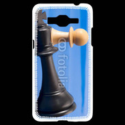 Coque Samsung Grand Prime 4G Pions de jeu d'échec sur fond bleu