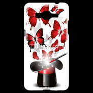 Coque Samsung Grand Prime 4G Papillons magiques rouges
