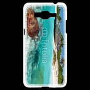 Coque Samsung Grand Prime 4G Belle plage avec tortue