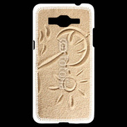 Coque Samsung Grand Prime 4G Soleil et sable sur la plage