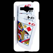 Coque Samsung Grand Prime 4G Carré de dames au poker