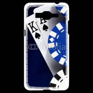 Coque Samsung Grand Prime 4G Poker bleu et noir 2