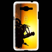 Coque Samsung Grand Prime 4G Femme biker au couché de soleil