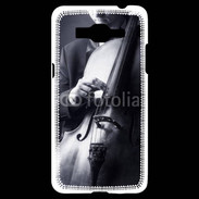 Coque Samsung Grand Prime 4G Violoncelliste en noir et blanc 5