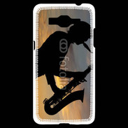 Coque Samsung Grand Prime 4G Saxophoniste au couché de soleil