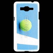 Coque Samsung Grand Prime 4G Cours de tennis béton bleu