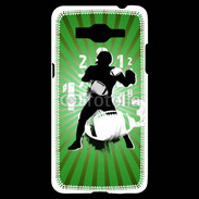 Coque Samsung Grand Prime 4G Illustration football américain sur fond vert