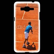 Coque Samsung Grand Prime 4G Match de tennis sur terre battue : service