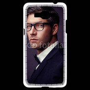 Coque Samsung Grand Prime 4G Homme charmant en costume et lunettes