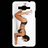 Coque Samsung Grand Prime 4G Femme brune sexy avec talon aiguille