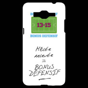 Coque Samsung Grand Prime 4G Mêlée relevée Bonus offensif-défensif Blanc