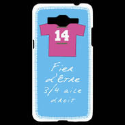 Coque Samsung Grand Prime 4G 3/4 aile droit Bonus offensif-défensif Bleu