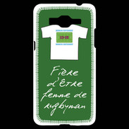 Coque Samsung Grand Prime 4G Femme de rugbyman Bonus offensif-défensif Vert