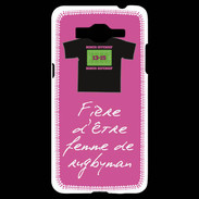 Coque Samsung Grand Prime 4G Femme de rugbyman Bonus offensif-défensif Rose 2