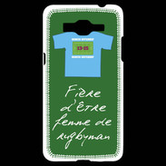 Coque Samsung Grand Prime 4G Femme de rugbyman Bonus offensif-défensif Vert 2