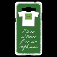 Coque Samsung Grand Prime 4G Fille de rugbyman Bonus offensif-défensif Vert
