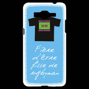 Coque Samsung Grand Prime 4G Fille de rugbyman Bonus offensif-défensif Bleu 2