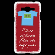 Coque Samsung Grand Prime 4G Fille de rugbyman Bonus offensif-défensif Rouge 2