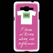 Coque Samsung Grand Prime 4G Mère de rugbyman Bonus offensif-défensif Rose