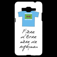 Coque Samsung Grand Prime 4G Mère de rugbyman Bonus offensif-défensif Blanc 2