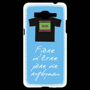 Coque Samsung Grand Prime 4G Père de rugbyman Bonus offensif-défensif Bleu 2