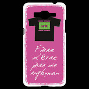 Coque Samsung Grand Prime 4G Père de rugbyman Bonus offensif-défensif Rose 2