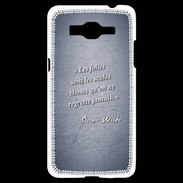 Coque Samsung Grand Prime 4G Les Folies Bleu Citation Oscar Wilde
