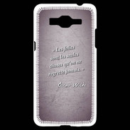 Coque Samsung Grand Prime 4G Les Folies Violet Citation Oscar Wilde