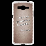 Coque Samsung Grand Prime 4G Pêché stupidité Rouge Citation Oscar Wilde