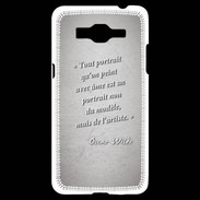 Coque Samsung Grand Prime 4G Portrait Ame Gris Citation Oscar Wilde