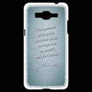 Coque Samsung Grand Prime 4G Portrait Ame Turquoise Citation Oscar Wilde