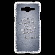 Coque Samsung Grand Prime 4G Public génie Bleu Citation Oscar Wilde