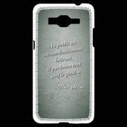 Coque Samsung Grand Prime 4G Public génie Vert Citation Oscar Wilde