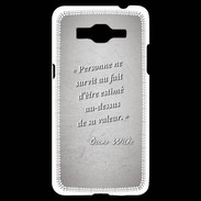 Coque Samsung Grand Prime 4G Survie valeur Gris Citation Oscar Wilde
