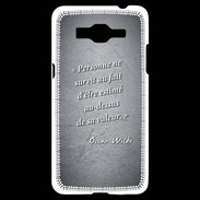 Coque Samsung Grand Prime 4G Survie valeur Noir Citation Oscar Wilde