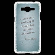 Coque Samsung Grand Prime 4G Survie valeur Turquoise Citation Oscar Wilde