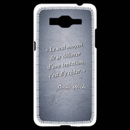 Coque Samsung Grand Prime 4G Tentation Bleu Citation Oscar Wilde