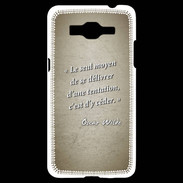 Coque Samsung Grand Prime 4G Tentation Sepia Citation Oscar Wilde