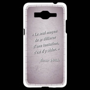 Coque Samsung Grand Prime 4G Tentation Rose Citation Oscar Wilde