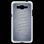 Coque Samsung Grand Prime 4G Toujours amoureux Bleu Citation Oscar Wilde
