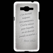 Coque Samsung Grand Prime 4G Toujours amoureux Gris Citation Oscar Wilde