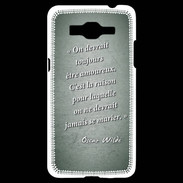 Coque Samsung Grand Prime 4G Toujours amoureux Vert Citation Oscar Wilde