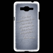 Coque Samsung Grand Prime 4G Tragédie Bleu Citation Oscar Wilde
